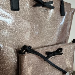 -SOLD- Kate Spade Glitter Tote + Crossbody
